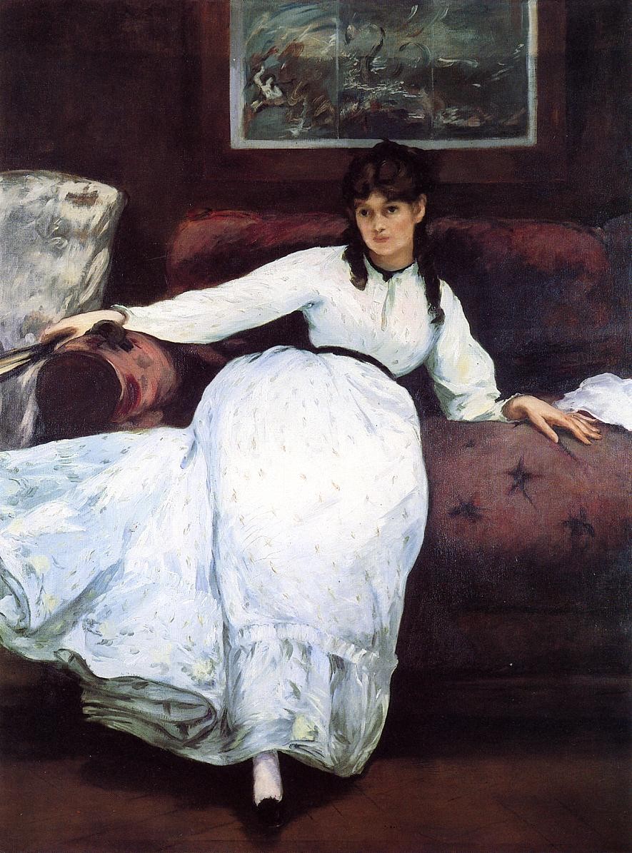 The Rest, portrait of Berthe Morisot by Edouard Manet
