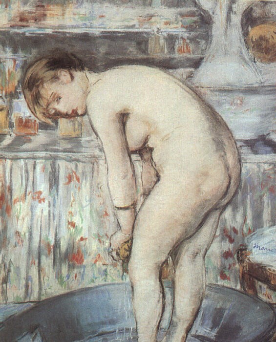 Woman in a tub by Edouard Manet