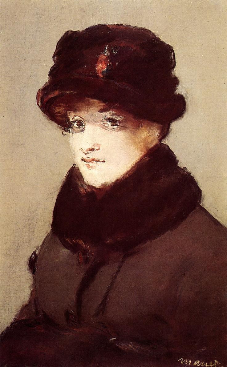 Woman in furs (Portrait of Mery Laurent) by Edouard Manet