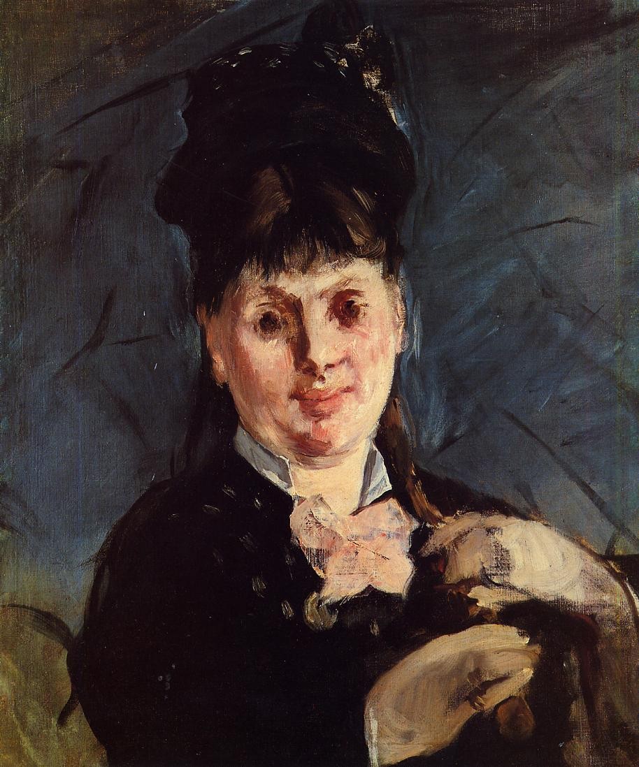 Woman with umbrella by Edouard Manet