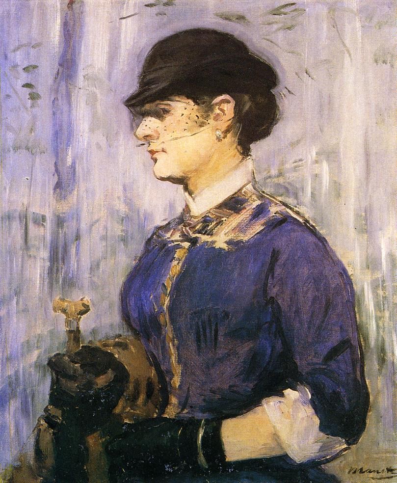 Young woman in a round hat by Edouard Manet