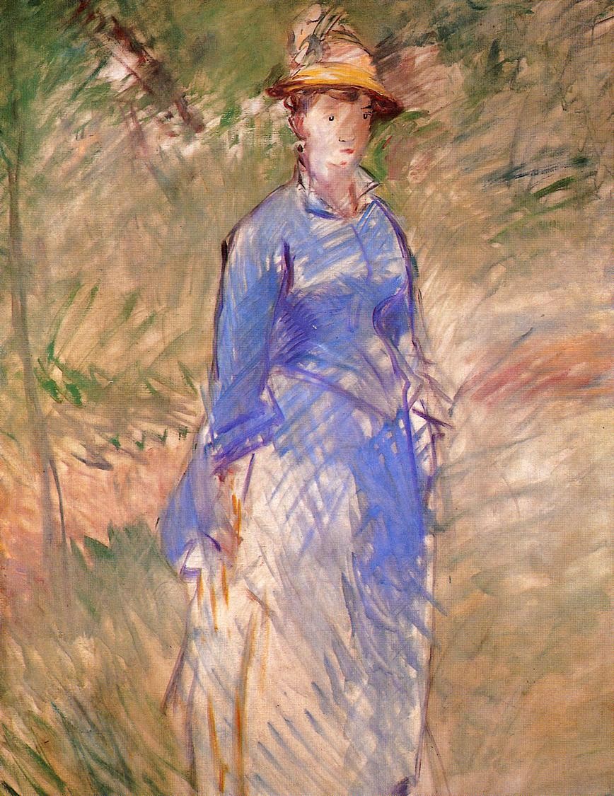 Young woman in the garden by Edouard Manet