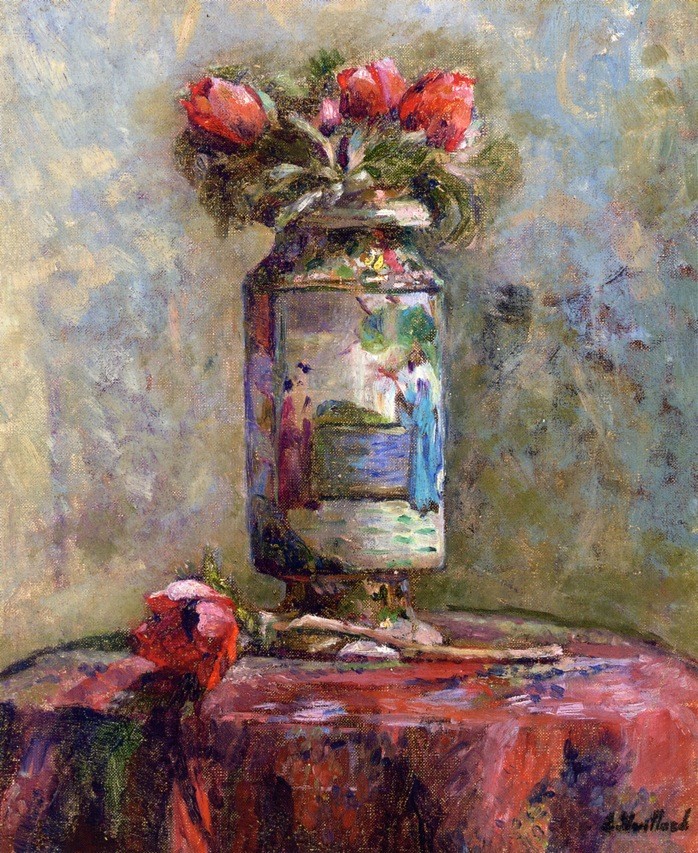 Anemones in a Chinese by Edouard Vuillard