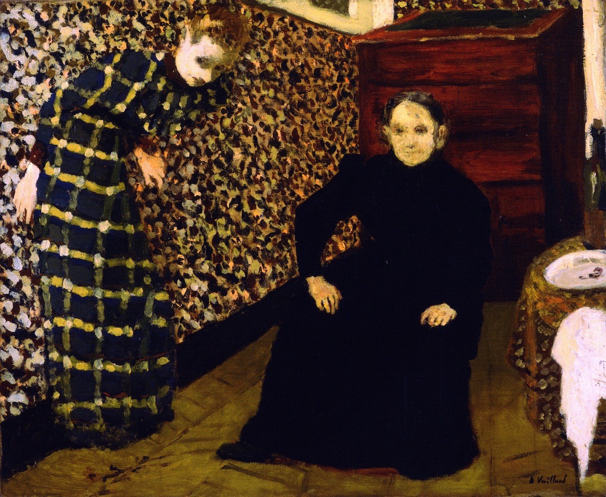 Interior with mother and sister of the artist by Edouard Vuillard