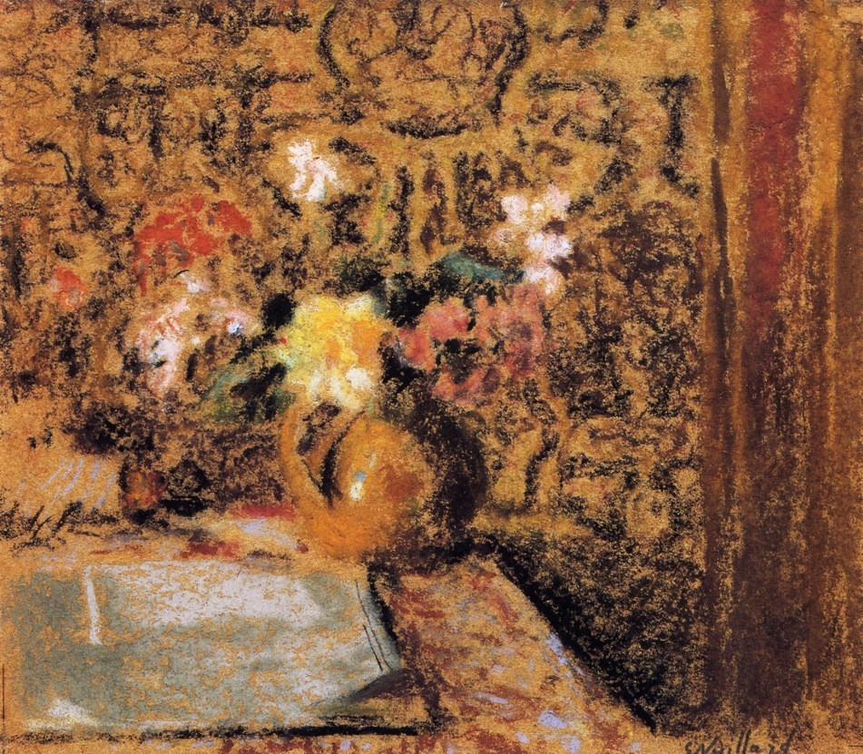Still Life with Flowers by Edouard Vuillard
