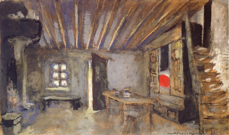 Studio Interior, Model for the Scenery of La Lepreuse by Edouard Vuillard