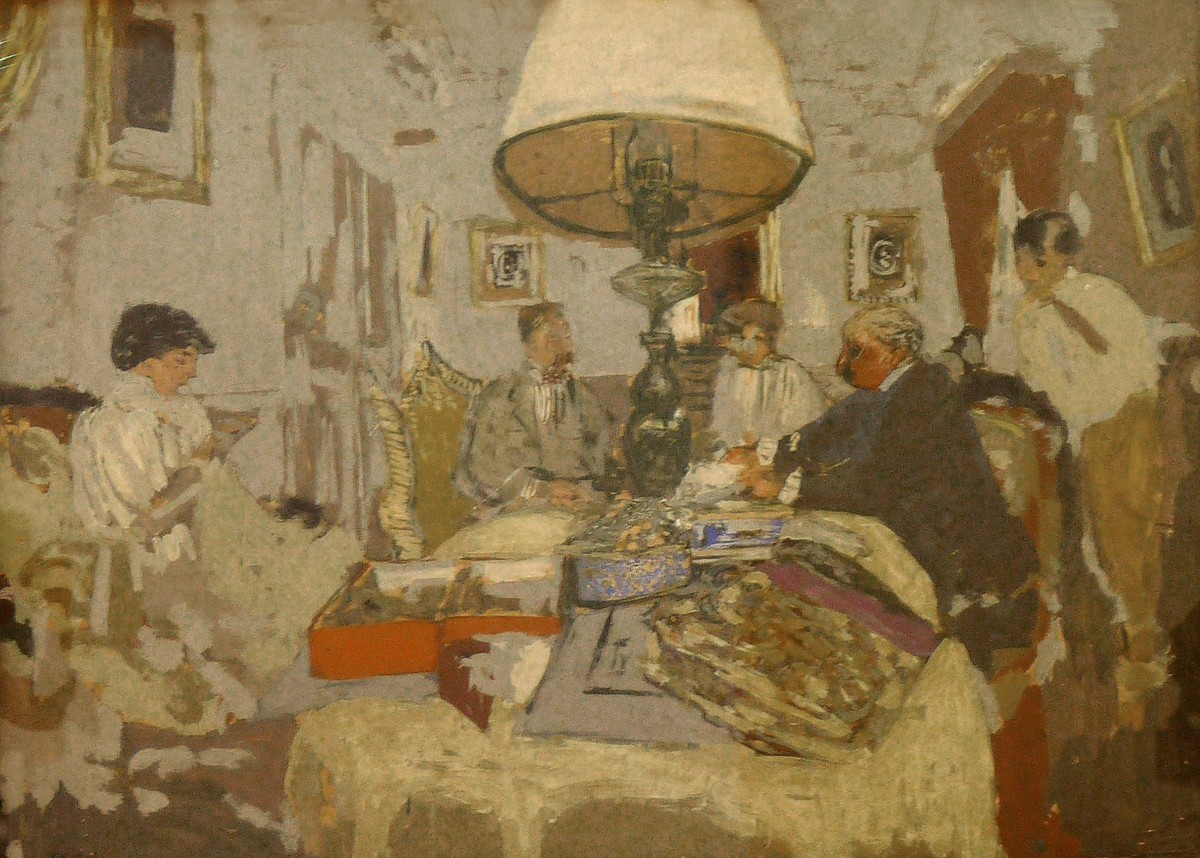 The friends around the table, St. Jacut by Edouard Vuillard