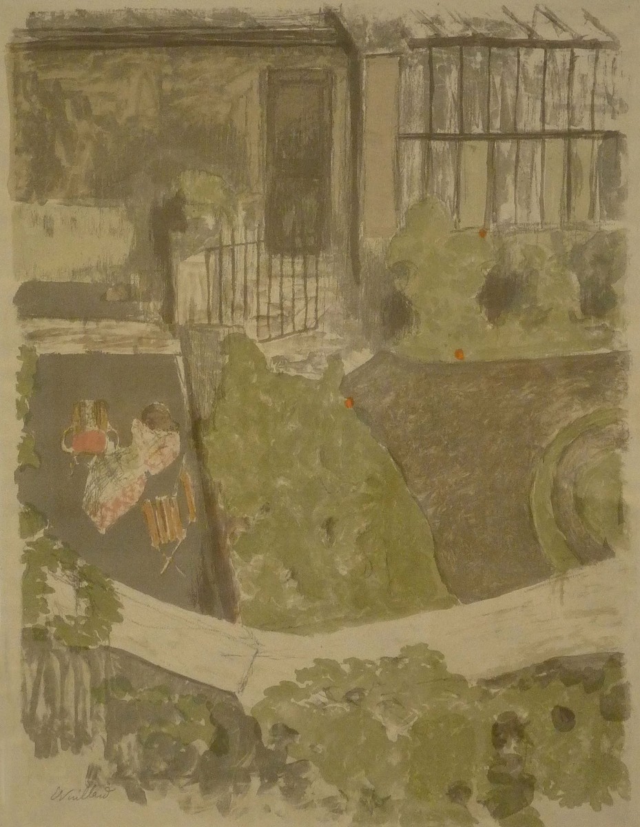 The garden outside the workshop by Edouard Vuillard