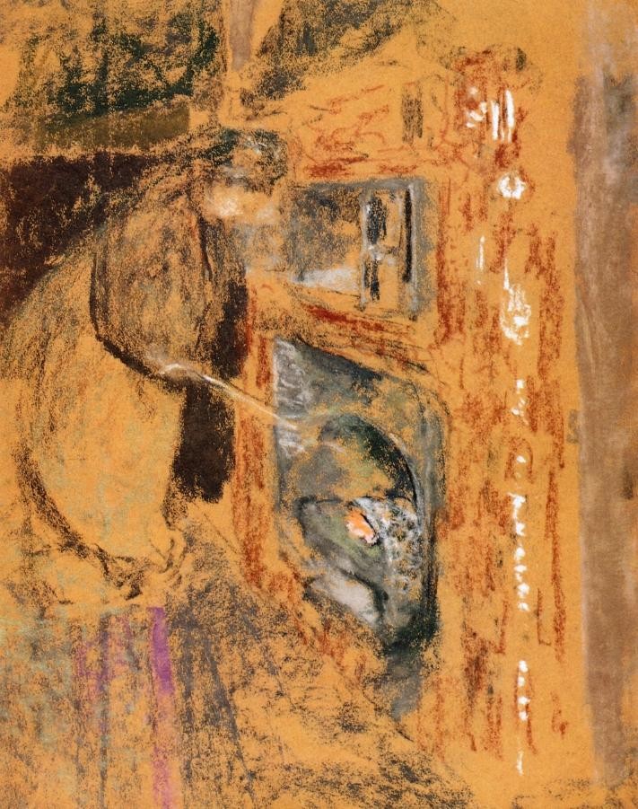 Woman in Front of the Fireplace by Edouard Vuillard
