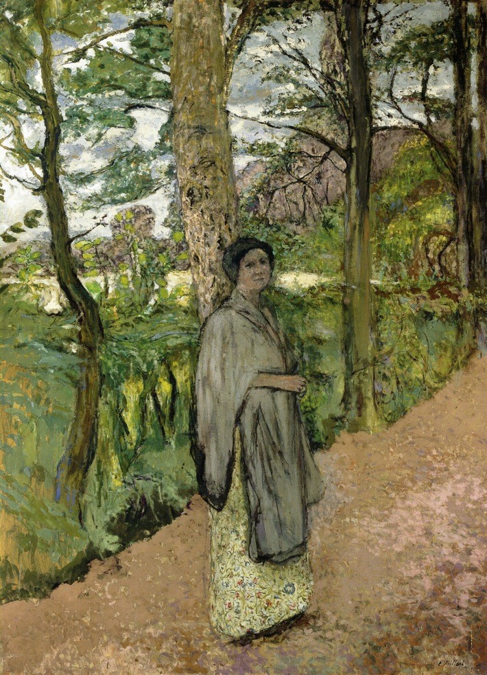 Woman in Grey in a Lane by Edouard Vuillard
