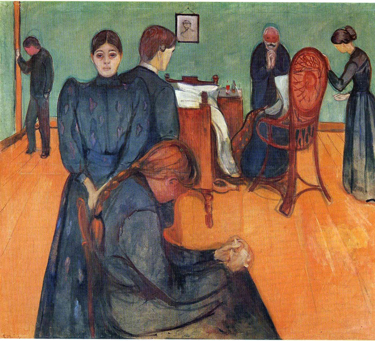 Death in the sickroom by Edvard Munch