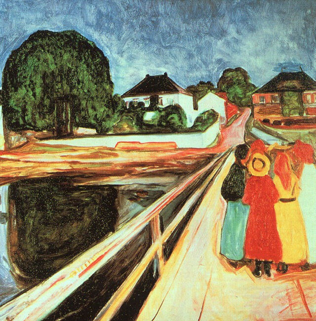 Girls on a Bridge by Edvard Munch