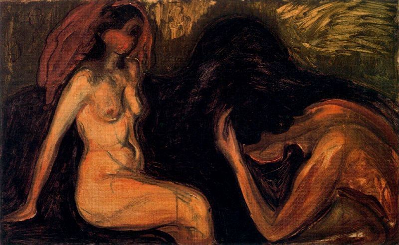 Man and Woman by Edvard Munch