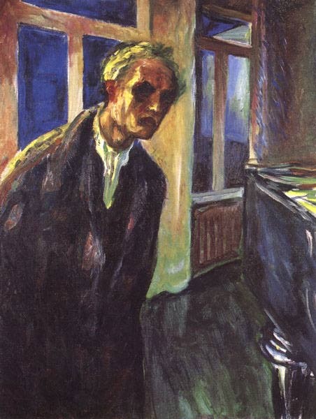 Self-portrait. The night wanderer by Edvard Munch
