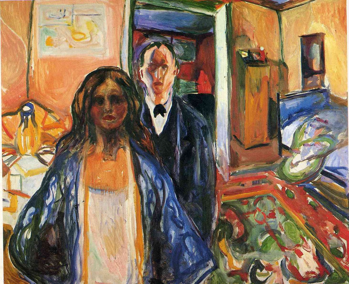 The Artist and His Model by Edvard Munch