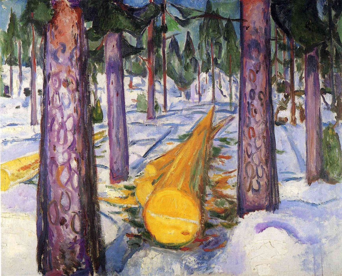 The yellow log by Edvard Munch