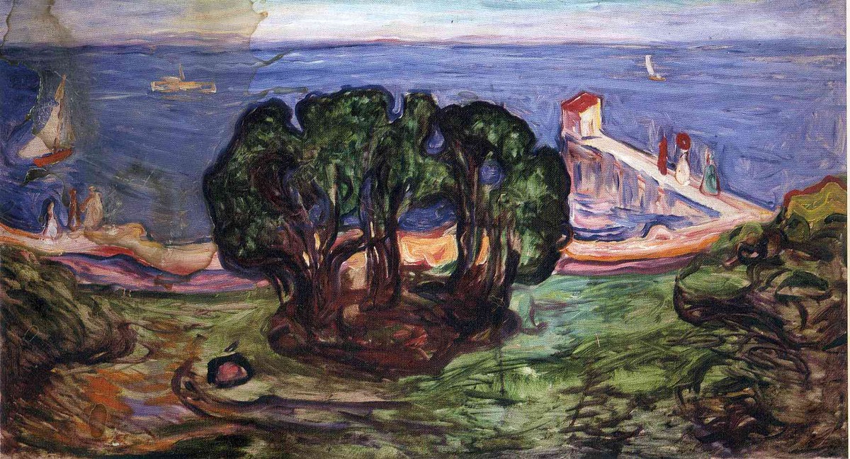 Trees on the Shore by Edvard Munch