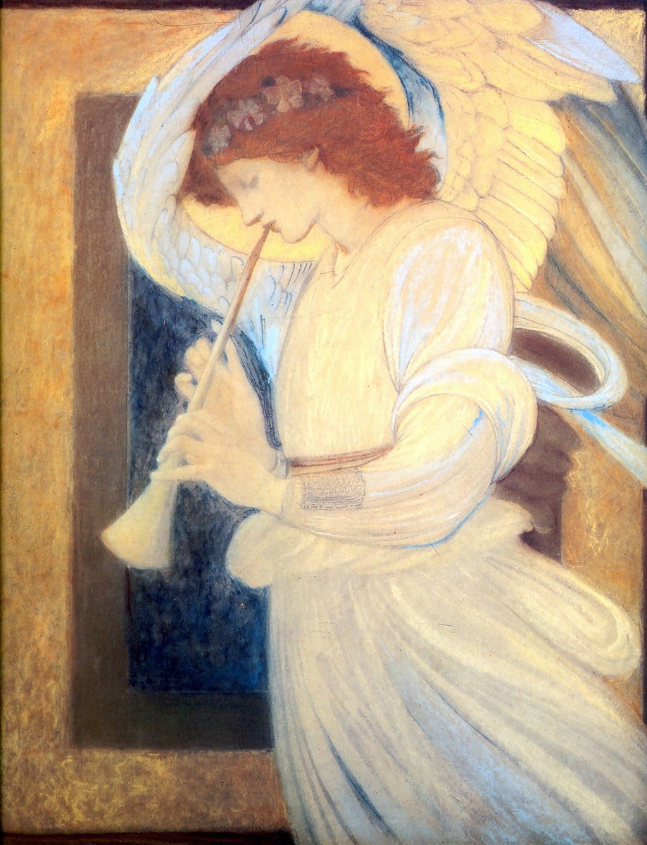 An Angel Playing a Flageolet by Edward Burne-Jones