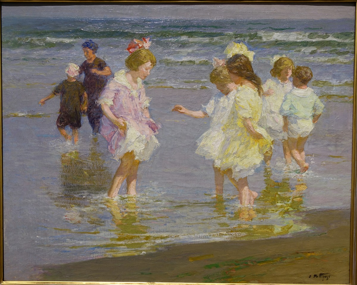 Children Wading by Edward Henry Potthast