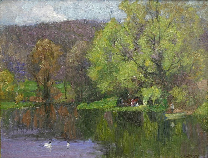 The Duckpond by Edward Henry Potthast