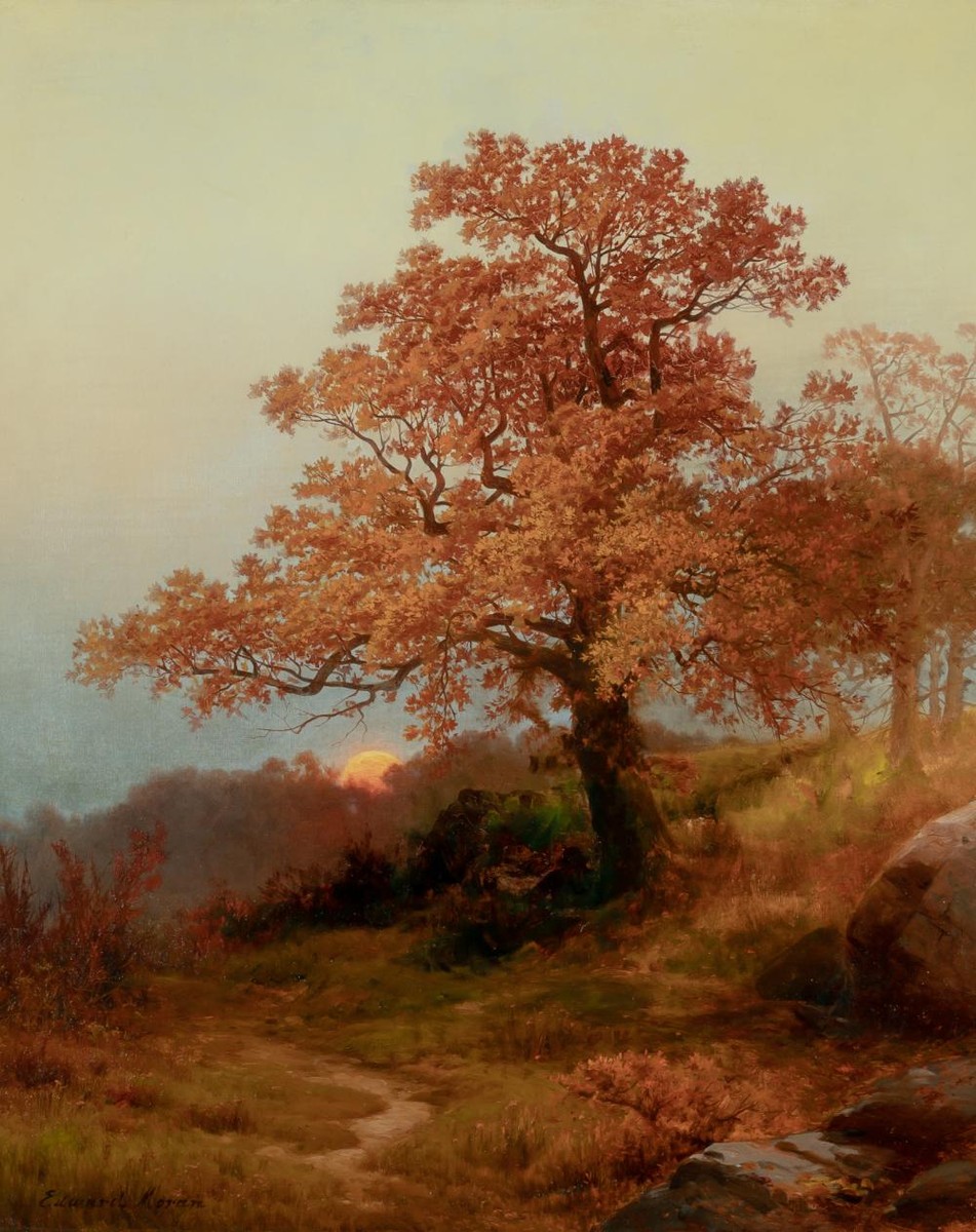 The Oak Tree in Autumn by Edward Moran