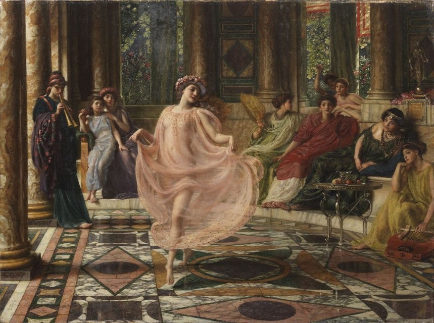 the Ionian Dance Motus Doceri Gaudet Ionicos, Matura Virgo, Et Fingitur Artibus by Edward Poynter
