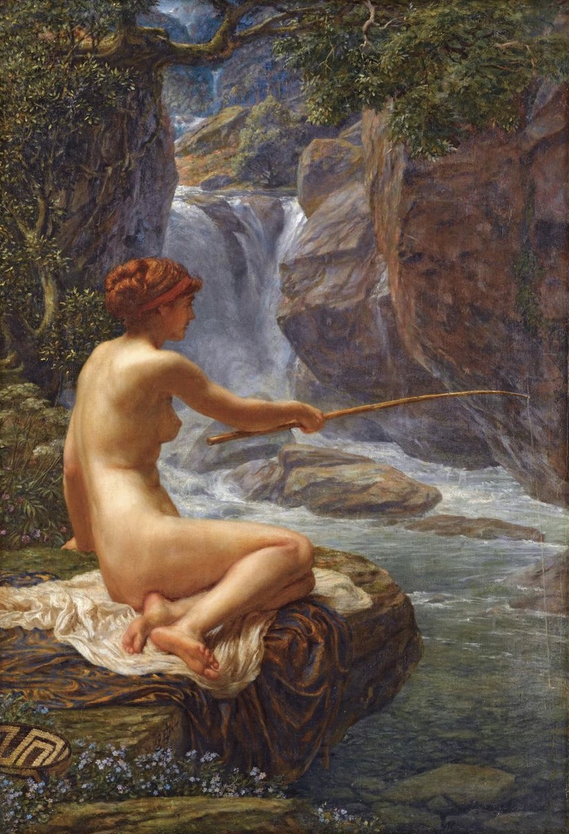 Une Nymphe Du Ruisseau by Edward Poynter