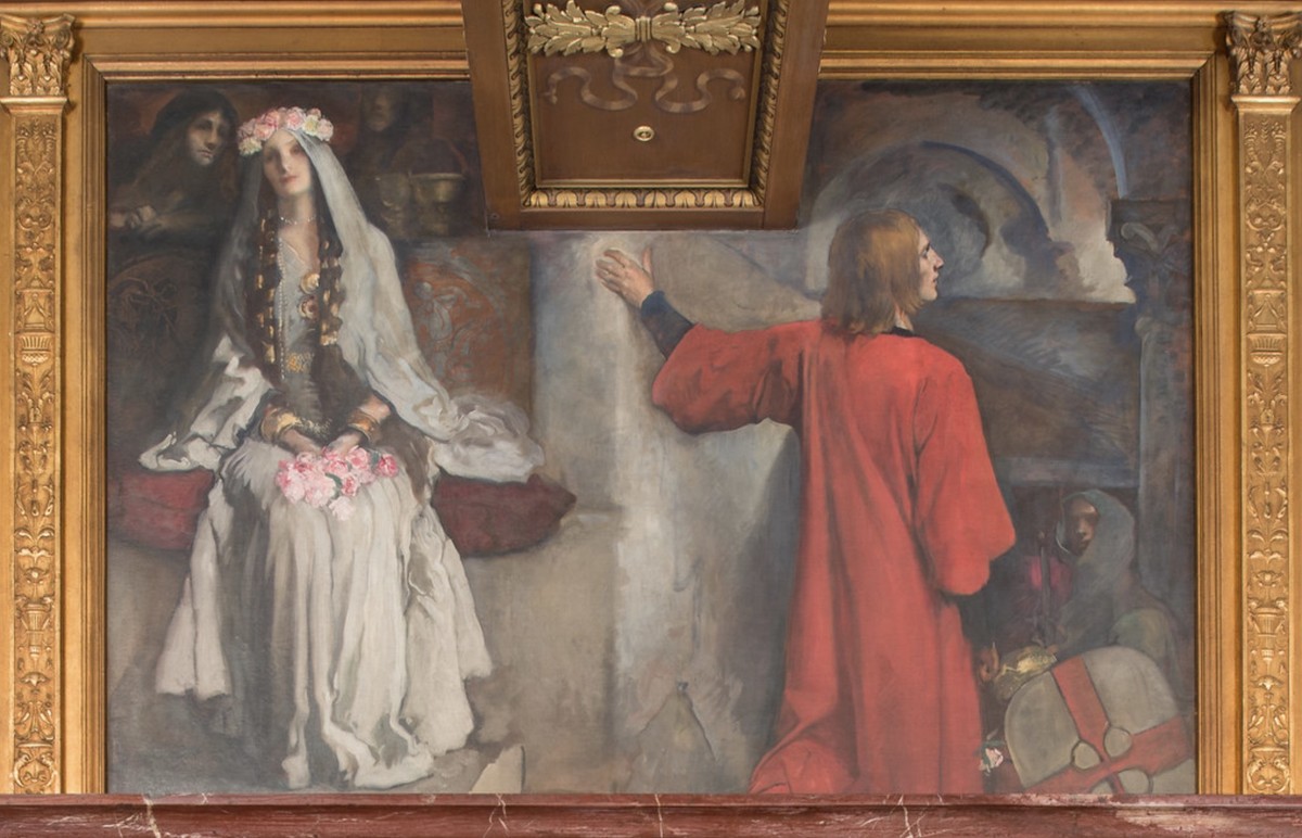 Sir Galahad wedded to Blanchefleur by Edwin Austin Abbey