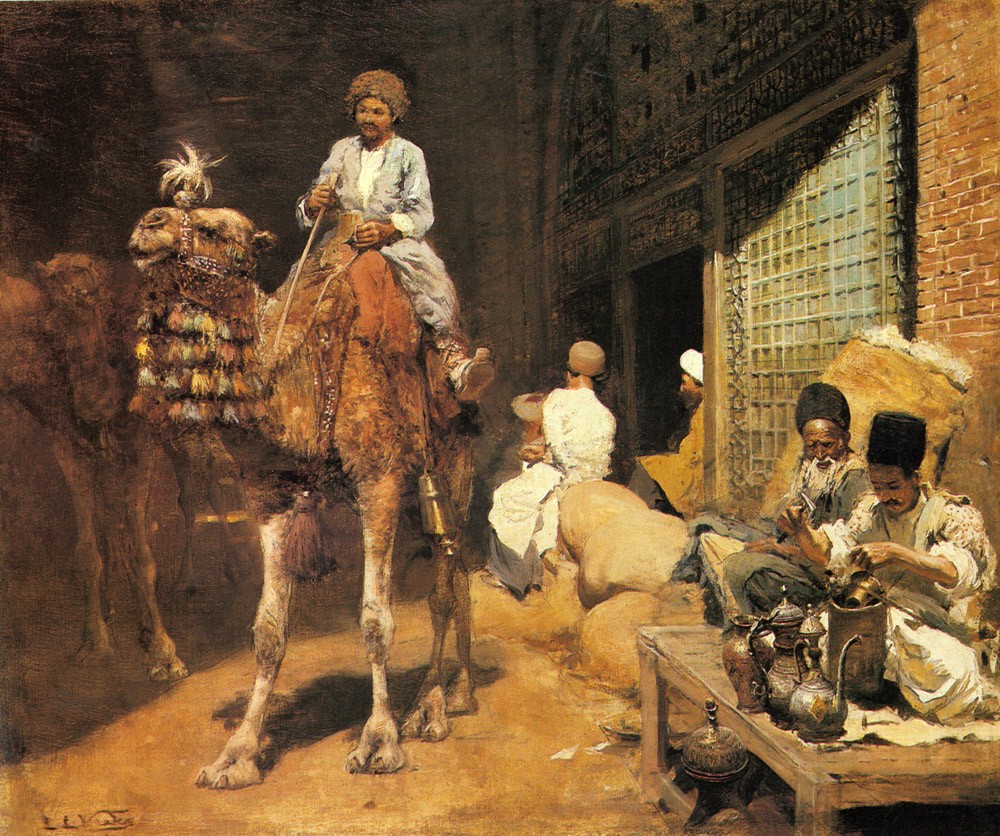 A Marketplace in Ispahan by Edwin Lord Weeks