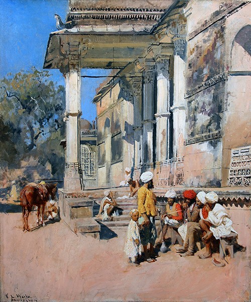 A Portico in Ahmedabad, India by Edwin Lord Weeks