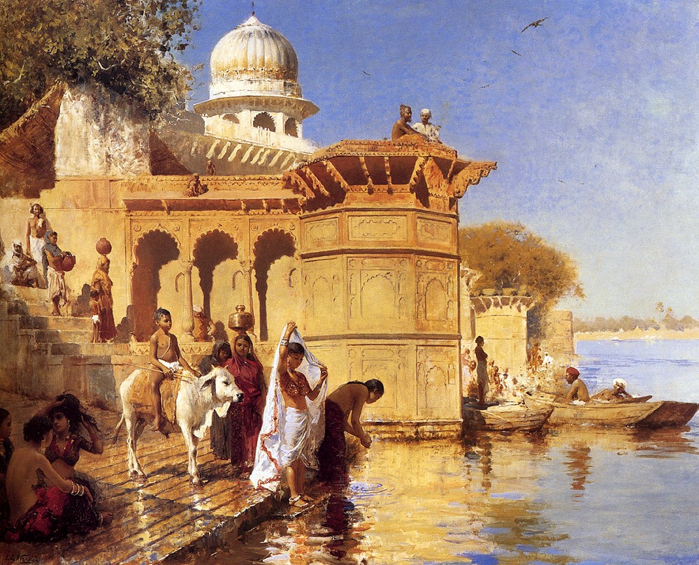 Along the Ghats, Mathura by Edwin Lord Weeks