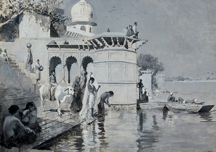 Along the Ghats, Mathura by Edwin Lord Weeks