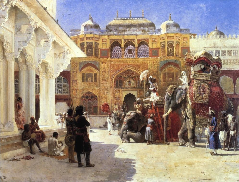 Arrival of Prince Humbert, the Rahaj, at the Palace of Amber by Edwin Lord Weeks