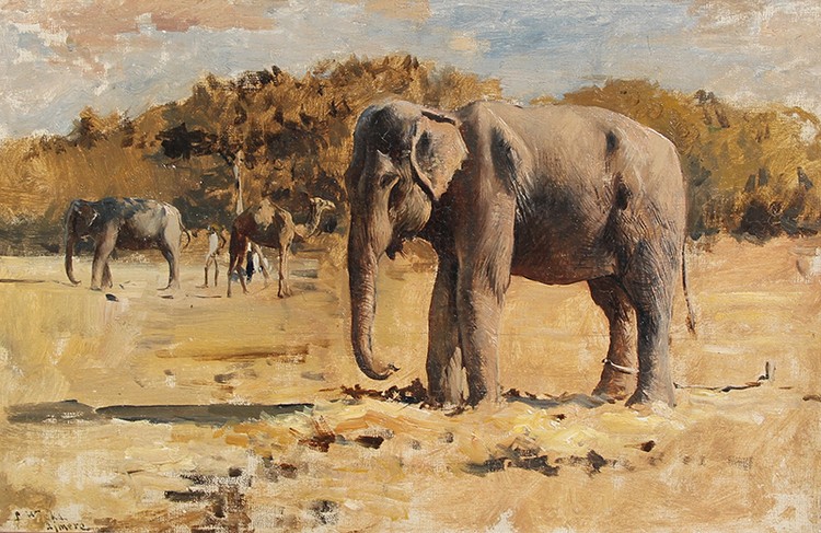 Elephants of Bekanir by Edwin Lord Weeks