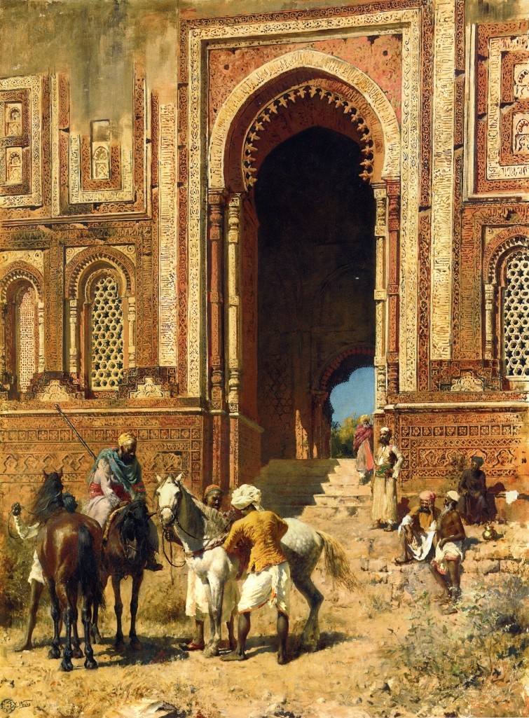 Indian Horsemen at the Gateway of Alah ou din, Old Delhi by Edwin Lord Weeks