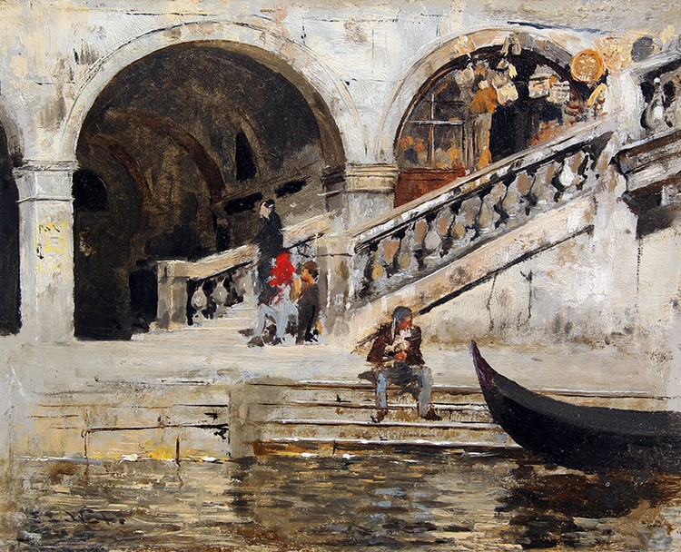 Rialto Bridge, Venice by Edwin Lord Weeks