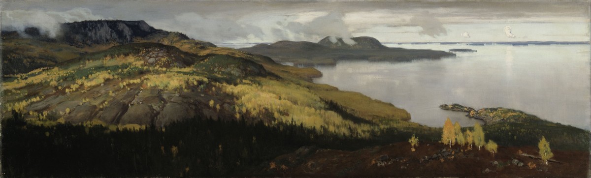 Syysmaisema Pielisjärveltäautumn Landscape of Lake Pielisjärvi by Eero Järnefelt