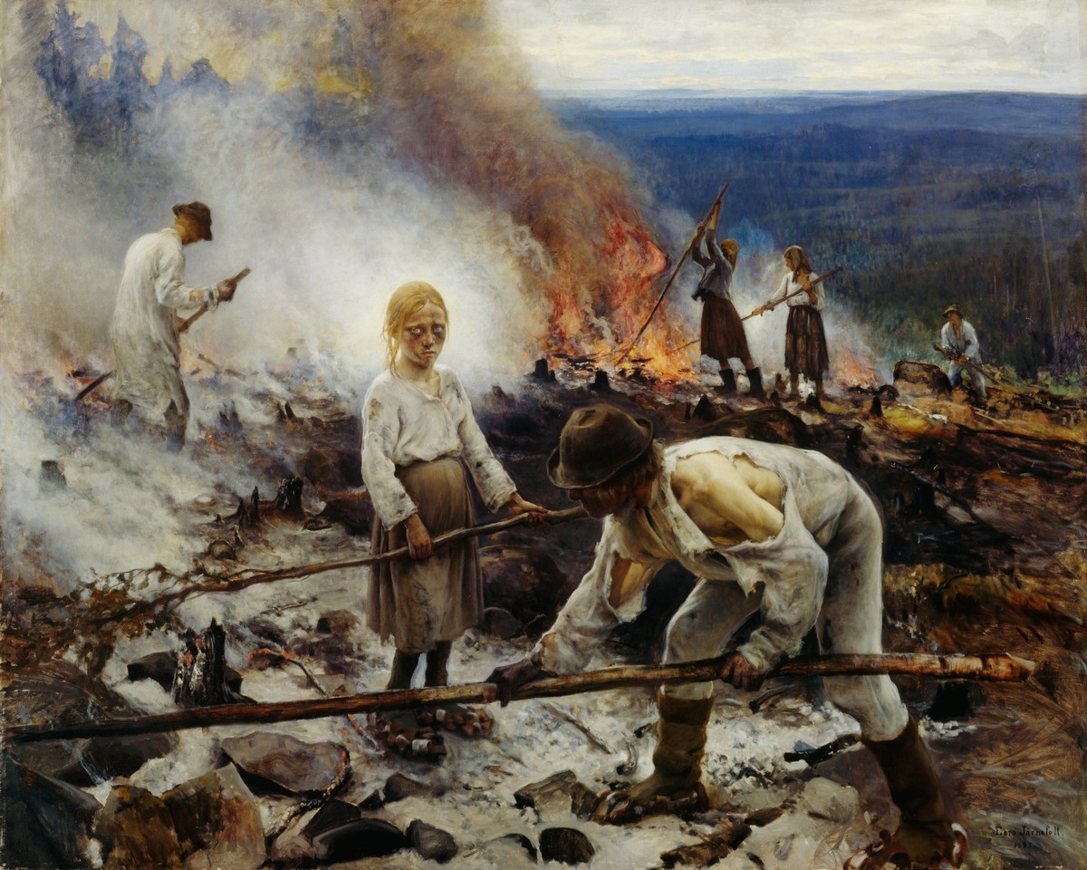 Under the Yoke (Burning the Brushwood) by Eero Järnefelt