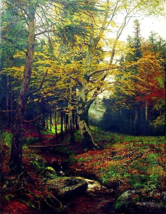 Creek in the Woods by Efim Volkov