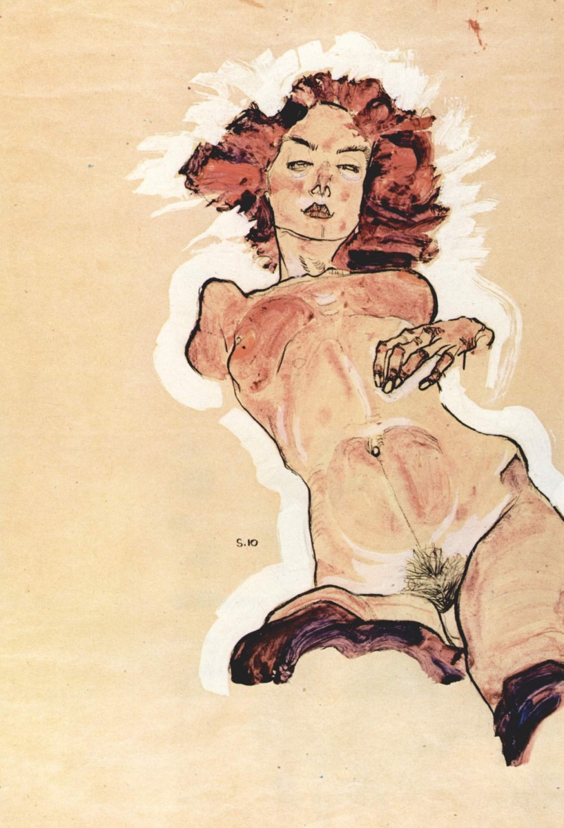 Female nude by Egon Schiele