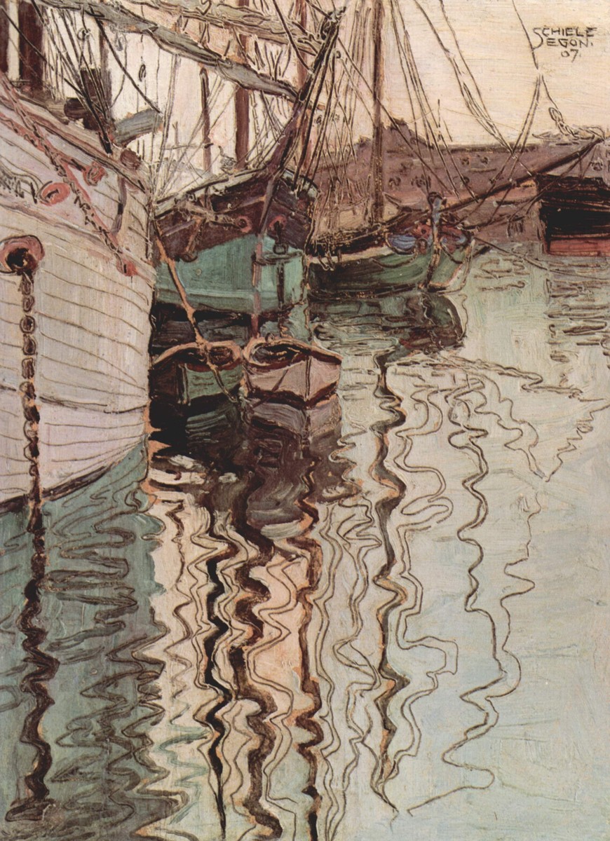Harbor of Trieste by Egon Schiele