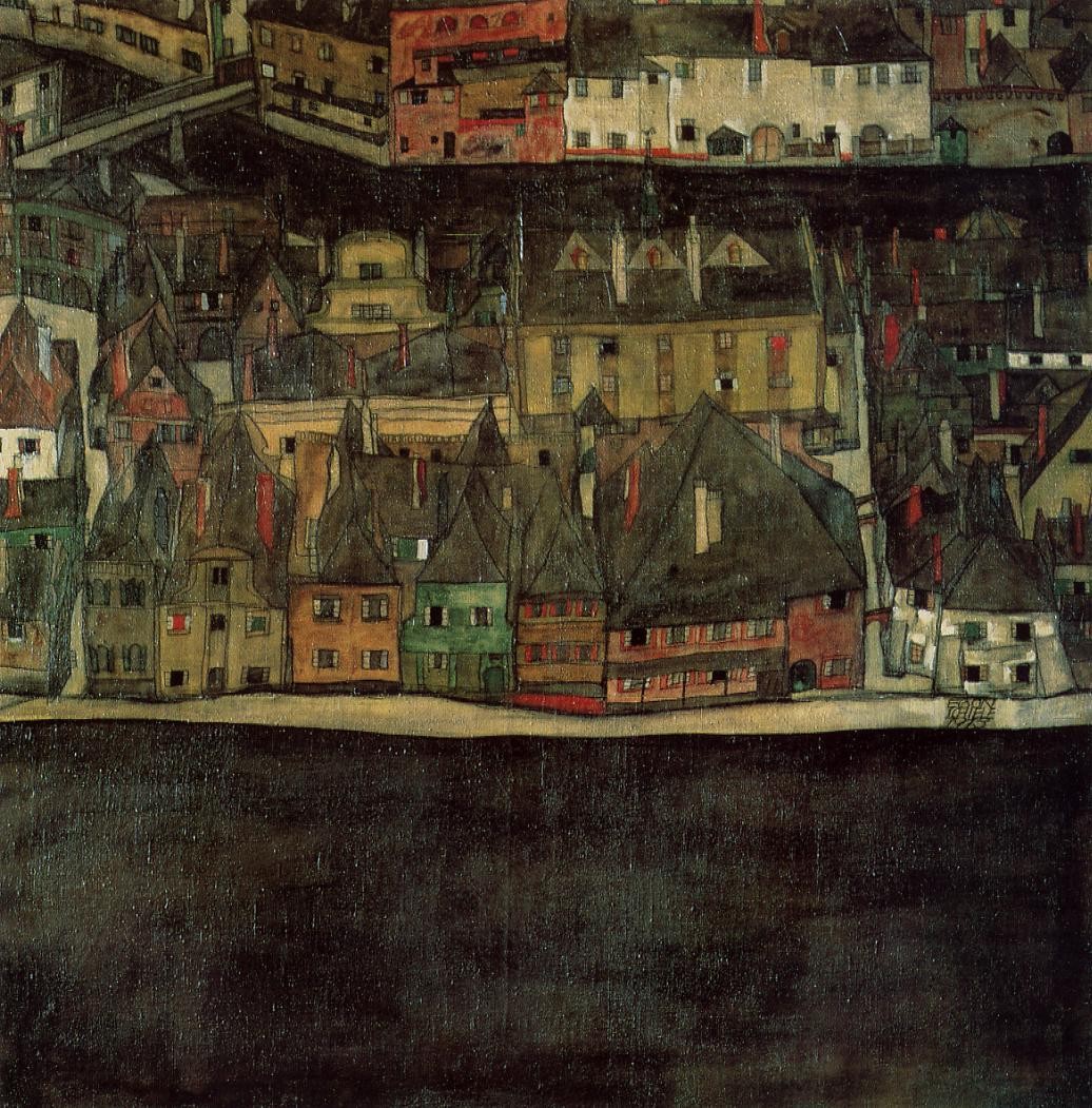 Krumau on the Molde, The Small City by Egon Schiele