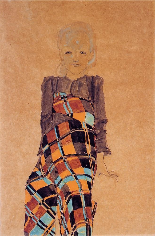 Seated Girl by Egon Schiele