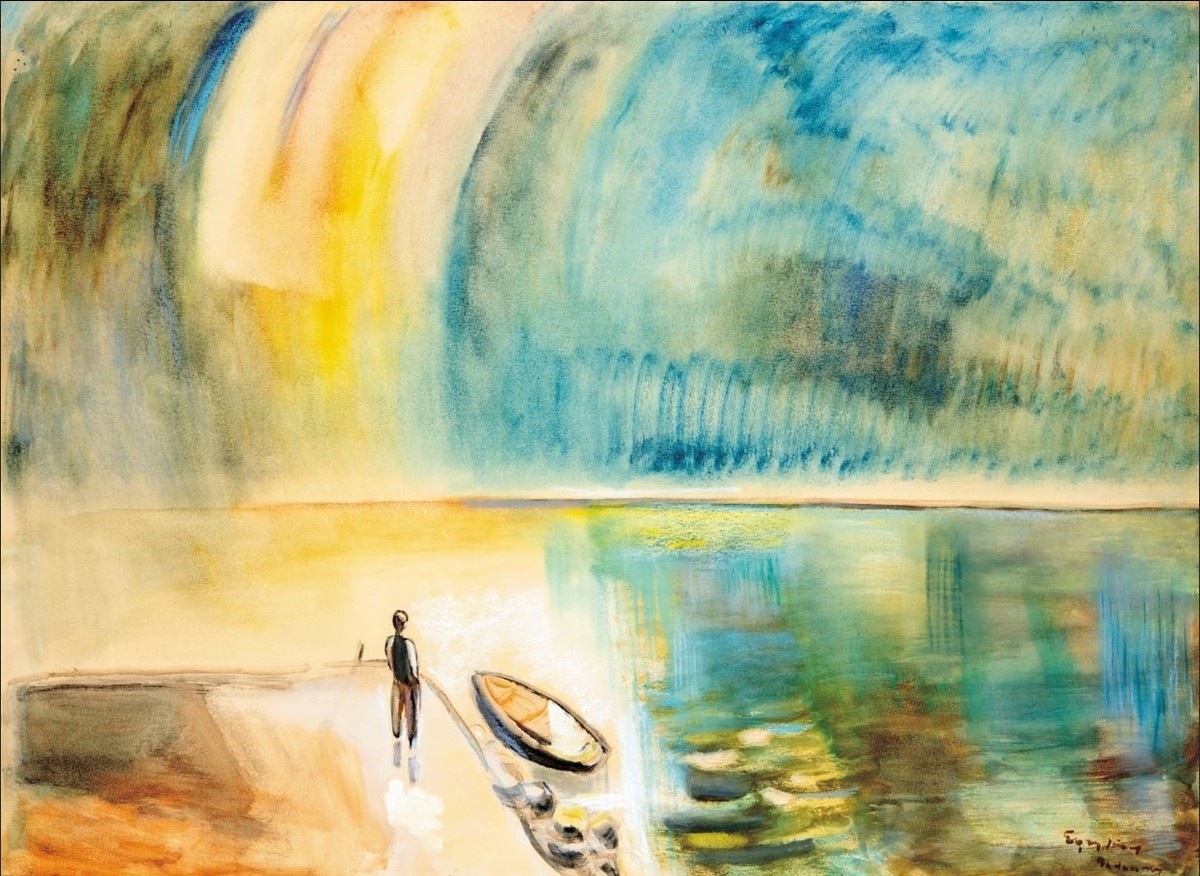 Egry József, Balatoni Szivárvány Eső Után. by Egry József