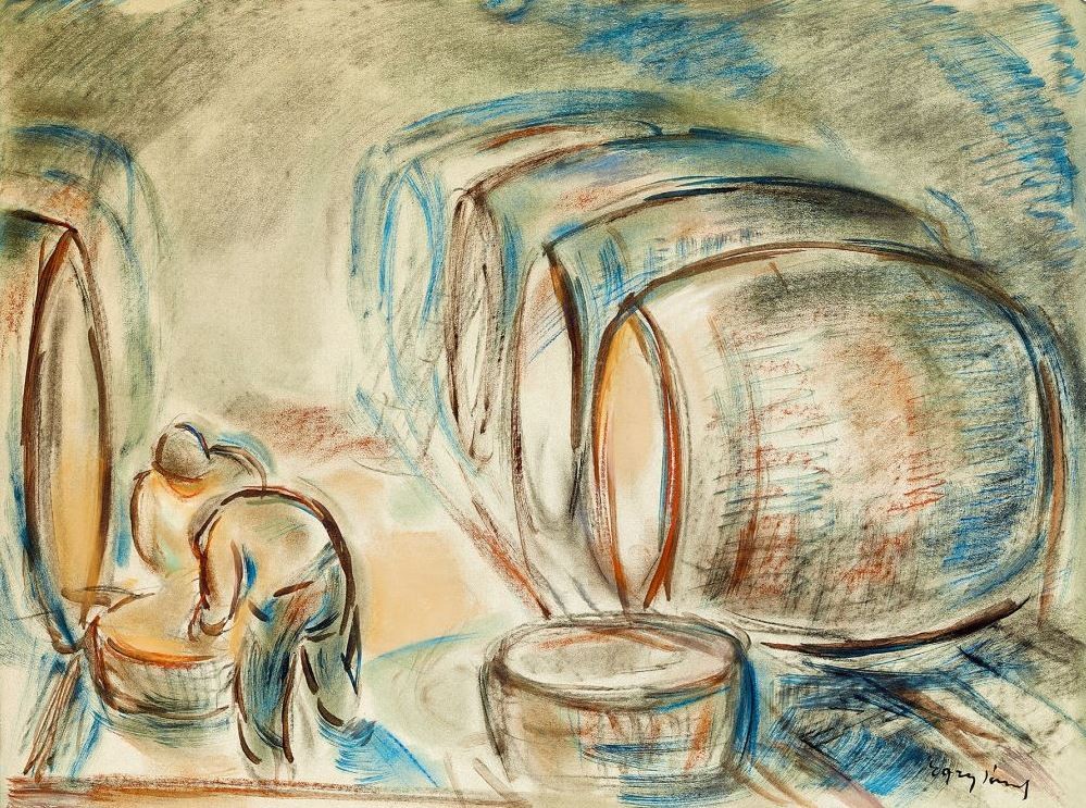 Egry József, Borfejtők by Egry József