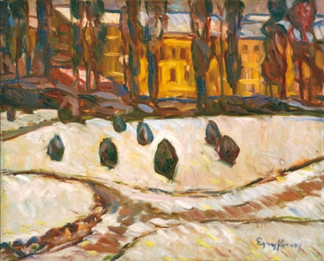 Egry József, Hóolvadás by Egry József