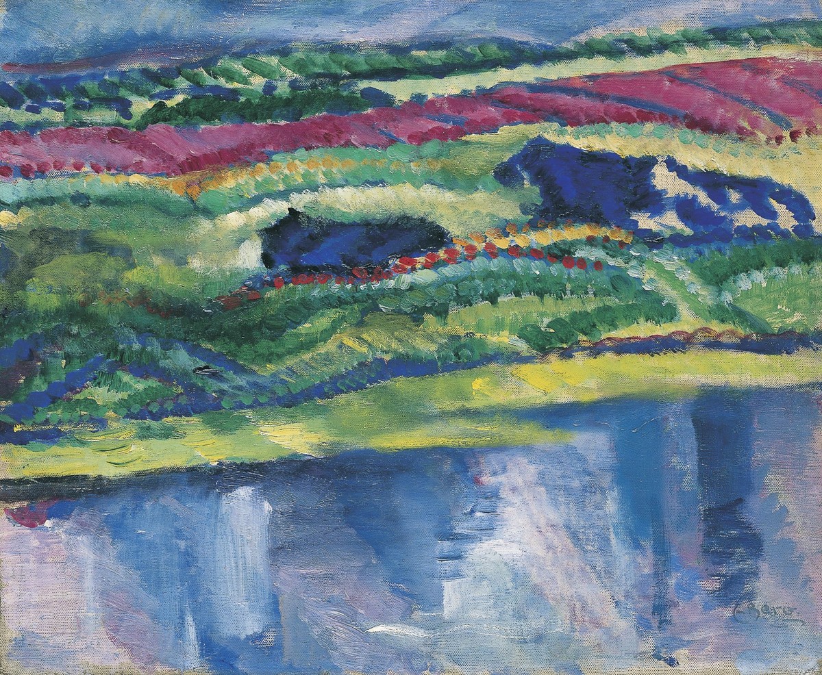 Landscape with Cows by Else Berg