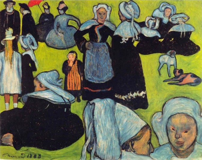 Breton Women in the Meadow by Emile Bernard