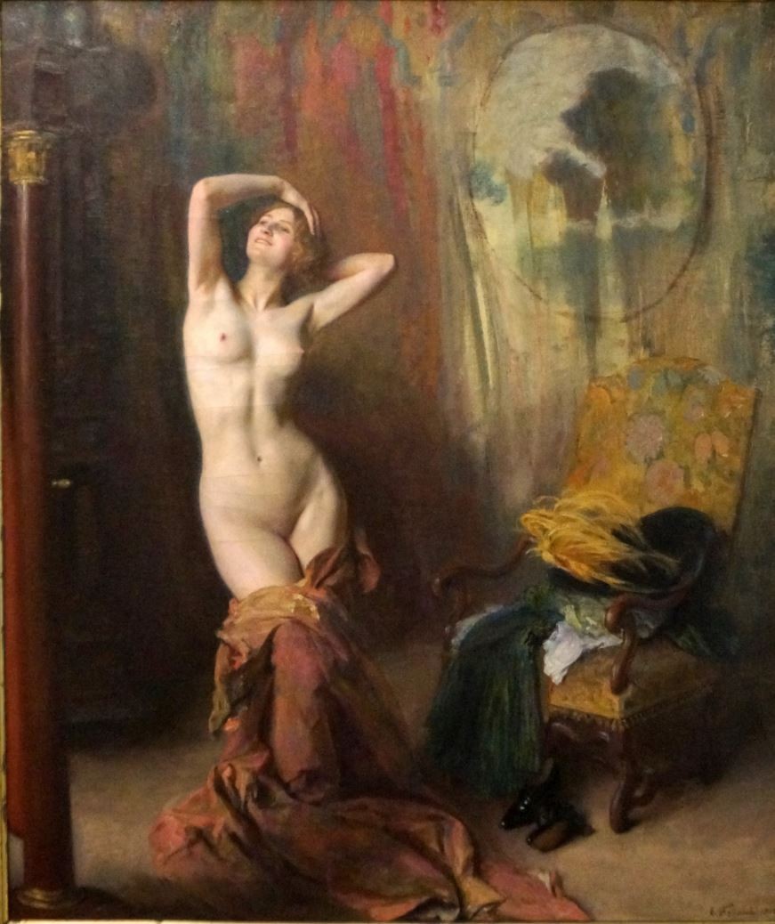 In front of the Psyche by Émile Friant