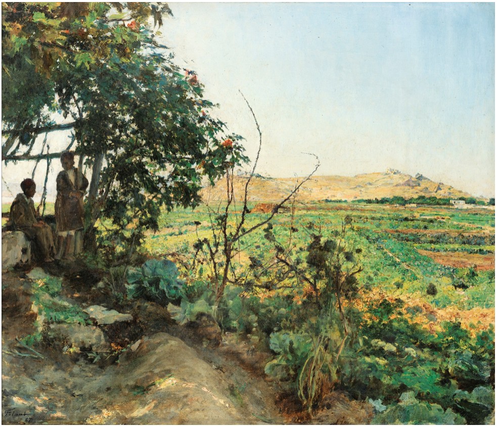 Landscape of the suburbs of Tunis by Émile Friant